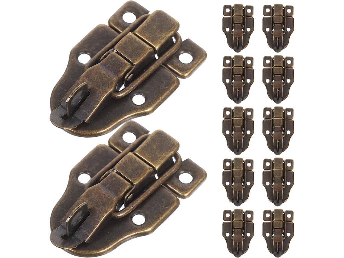 Conjunto De 12 Fechos Metal Antigos Em Formato Bico Pato Com Furo