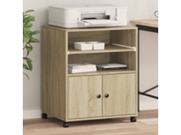 Vidaxl Suporte Para Impressora Com Rodas 60x48x74 Cm Carvalho Sonoma