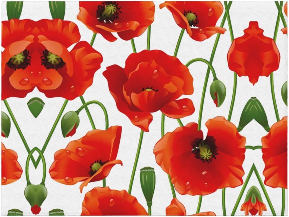 Colcha de Flanela com Estampa Floral Macia e Aconchegante para Sofá Quarto 101 6 X 76 2 Cm, Macio, Quente, I