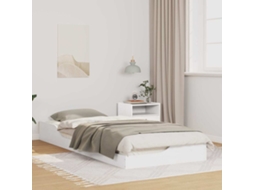 Vidaxl Estrutura da Cama Branco 80 X 220 Cm Madeira de Pinheiro Sólida