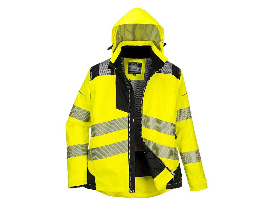 Jaqueta De Inverno Pw3 Para Mulher Conforto E Estilo / Amarelo Preto / M Portwest