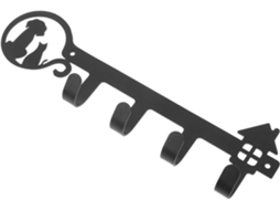 Gancho Porta Chaves Kichouse Em Ferro Fundido Com Desenho Animado, Ideal Para Portas De Banheiro Design Compacto E Fácil