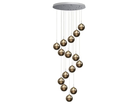 Luminária Led Com Altura Regulável E Abajur De Vidro Para Sala E Decoração Interna Zmh