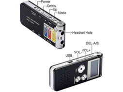 Lurelia Gravador De Chamadas Telefónicas 8gb Com Usb, Reprodução Mp3 Para Palestras, Entrevistas, Conferências - Prata
