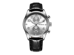 Relógio De Quartzo Multifuncional À Prova D'água Ochstin 5043g Com Pulseira De Couro.