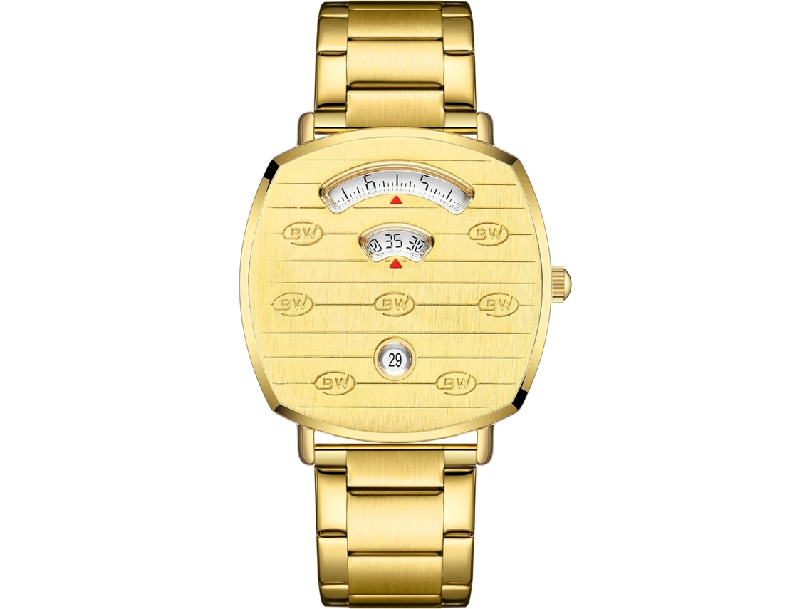 Lurelia Relógio De Pulso, Data/calendário, Aço Inoxidável, Vidro Mineral, Dourado