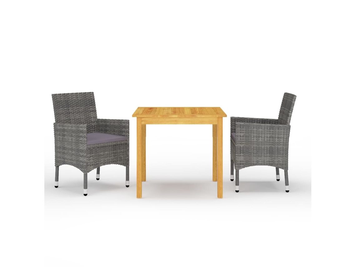 Dining Set, Dining Sets Vidaxl Cinzeto Madeira De Acácia (n/a)