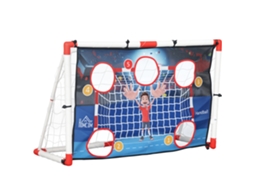 Gaiola De Handebol Infantil Exterior Com 5 Alvos E Bomba, 116x48x76 Cm, Branco