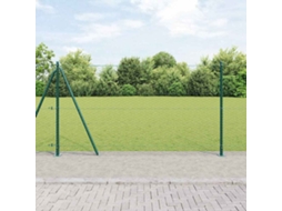 Vidaxl Cerca Hexagonal Com Base De Concreto 100 X 1,2 M Verde Malha