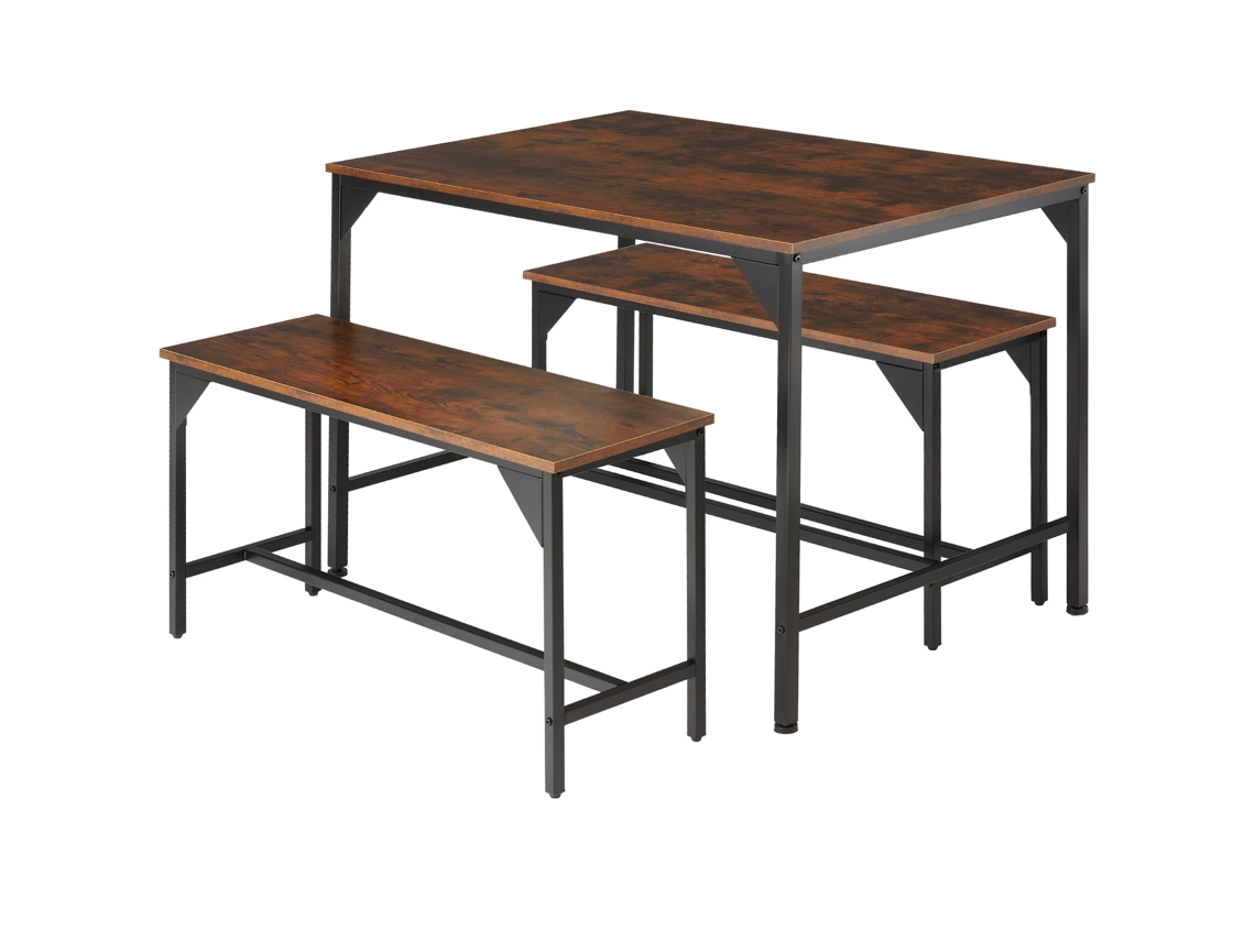 Conjunto TECTAKE de Mesa TECTAKE e Banco TECTAKE Bolton 2 + 1