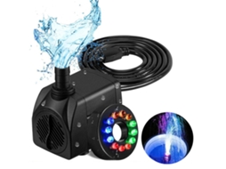 Bomba Submersível Led 16w Baixo Ruído Para Jardim Aquário Piscina