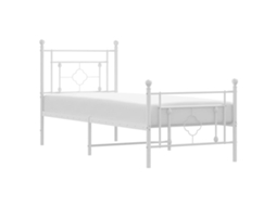 Estrutura de Cama com Cabeceira e Pés Metal Branco MAISON EXCLUSIVE 80x200 cm