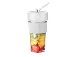 Liquidificador Portátil Recarregável De 350ml Com Palha De Silicone Para Esportes De Viagem*