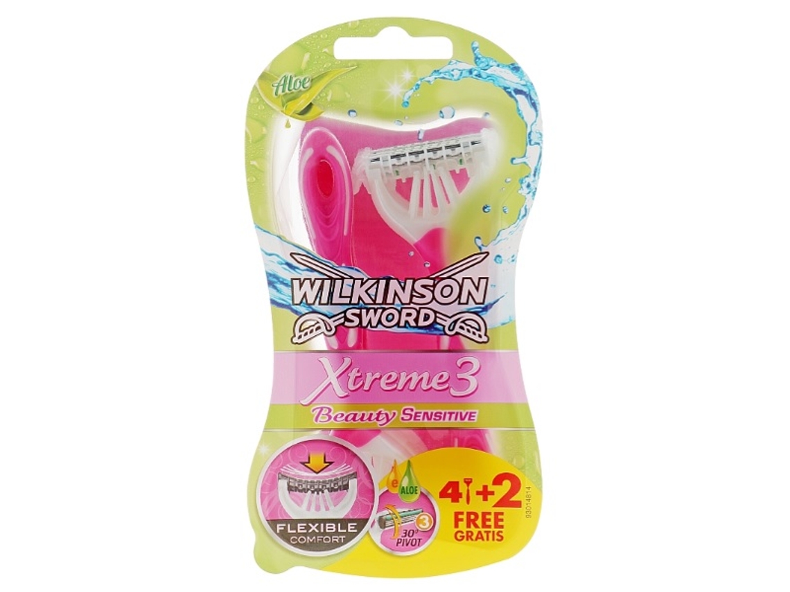 Xtreme3 Beauty Sensitive Lâminas De Barbear, 6 Unidades Wilkinson