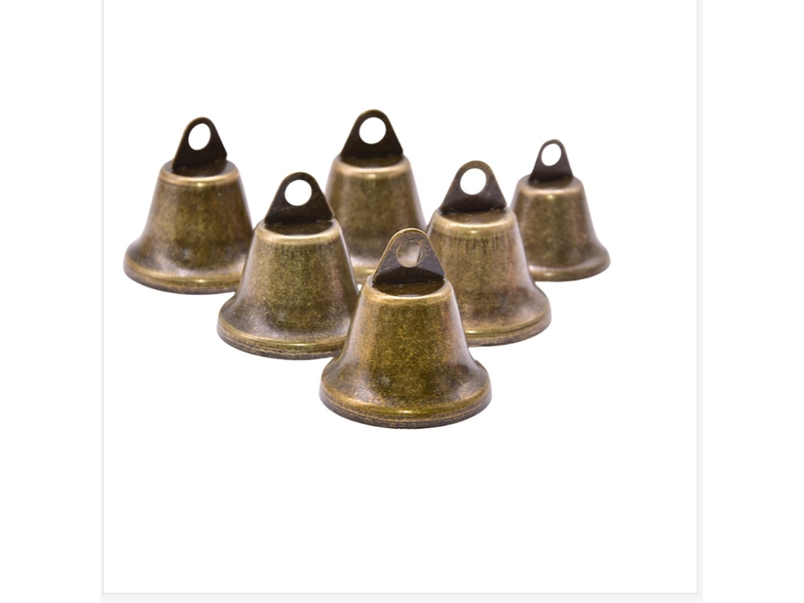 Pacote Com 10 Sinos Anti Perda De Bronze Antigo 52mm Inf