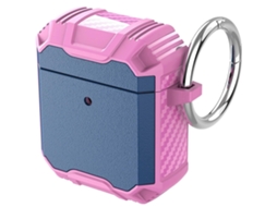 Capa À Prova De Choque Em Tpu + Pc Para Fones De Ouvido Sem Fio, Com Gancho, Compatível Com Airpods 1/2.