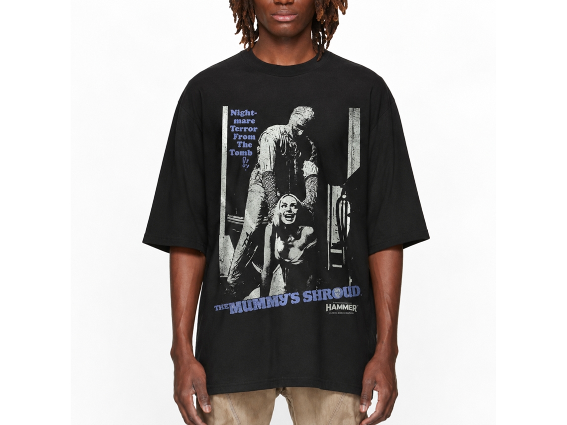 Rockinstone Hammer Horror Mummy Attack Graphic T-shirt Size:s