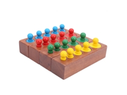 Conjunto de Blocos Cilíndricos de Madeira Montessori ATS, Brinquedos Sensoriais para Aprendizagem Precoce, Presente para Bebês