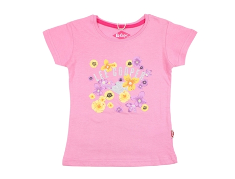 T-Shirt de Criança LEE COOPER Algodão Rosa (XS)