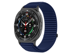 Pulseira Desportiva Em Nylon Compatível Com Samsung Galaxy Watch Ultra 2 47mm, Pulseira De Substituição Macia E Ajustável Azul Escuro Hexinyigjly