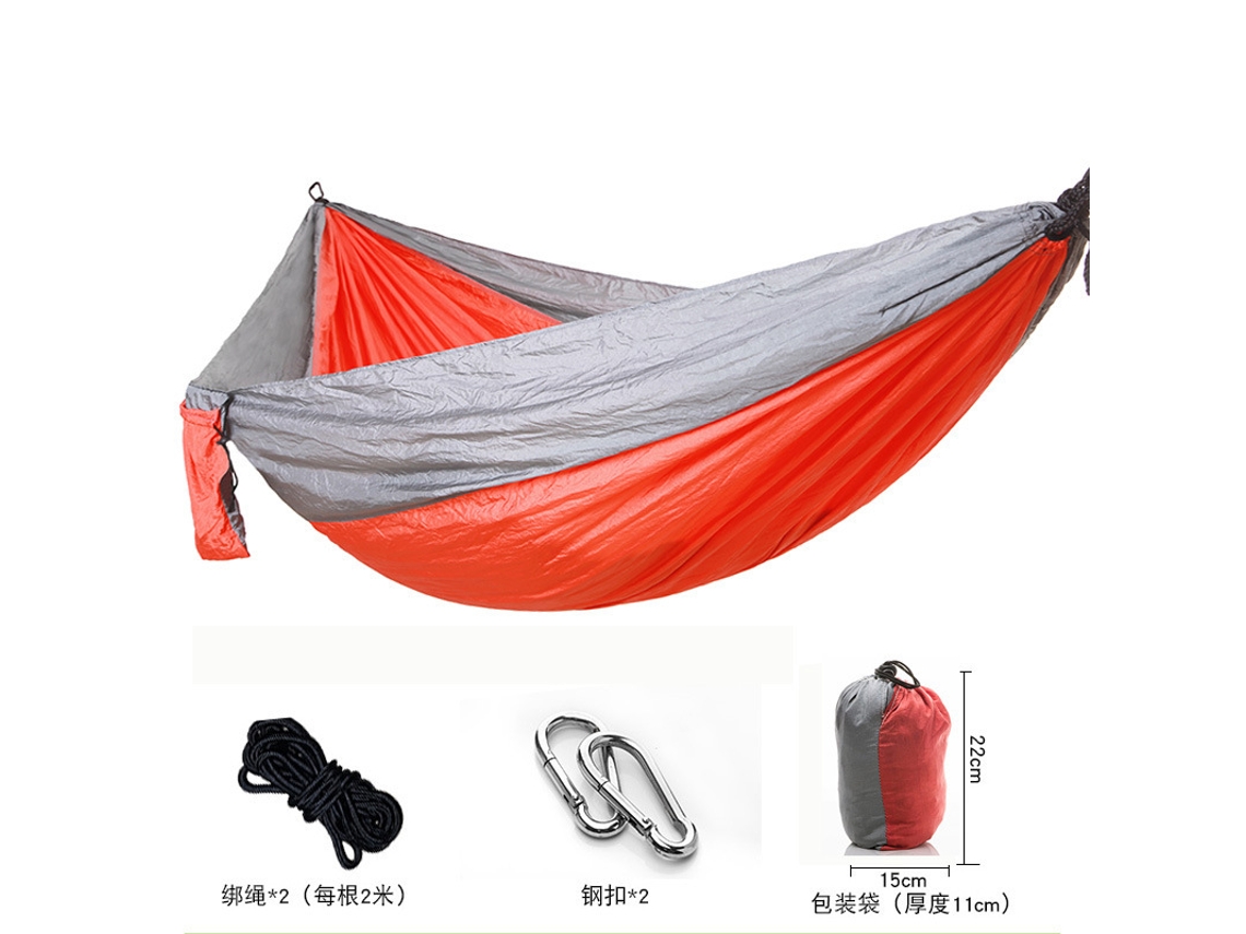 Rede de acampamento em nylon, portátil, para uma ou duas pessoas, 270x140 cm | AQUAFORGE | AQUAFORGE