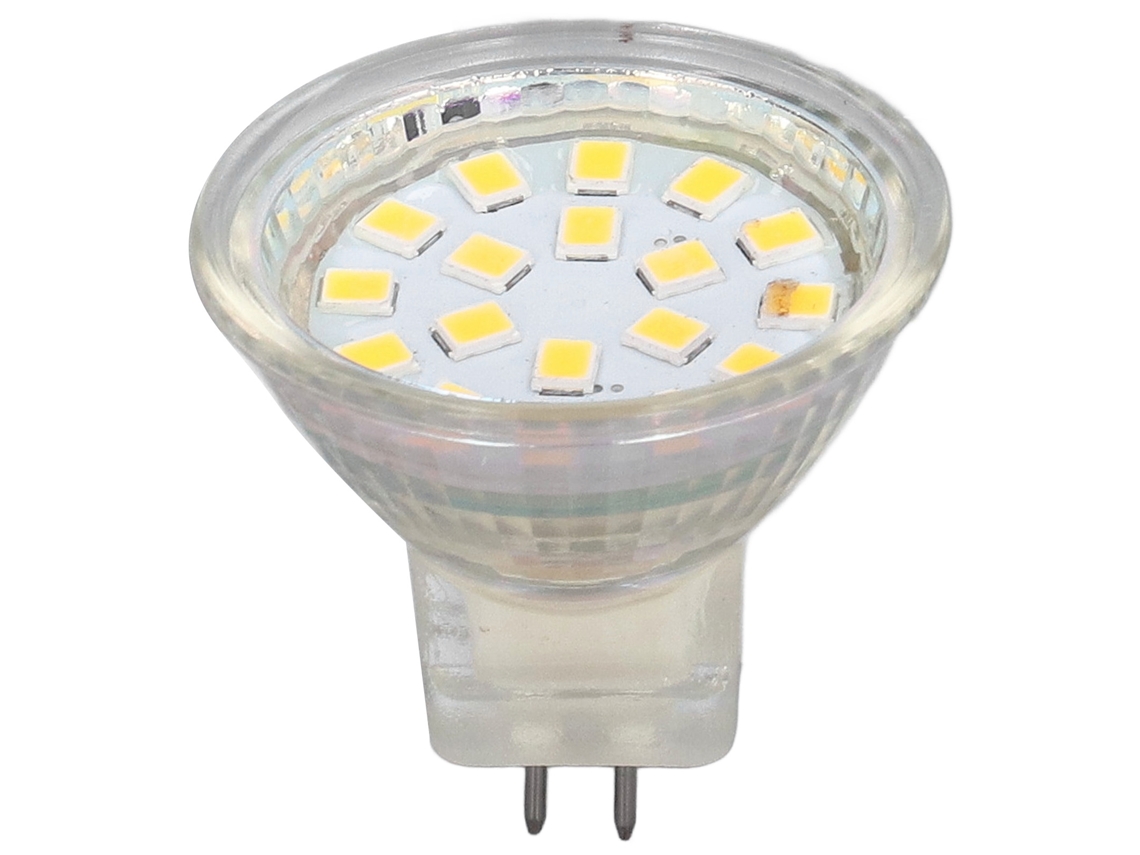 4pcs Lâmpada Led Mr11 3w 300lm spot light bulb 18led base duplo, branco frio | S/MARCA