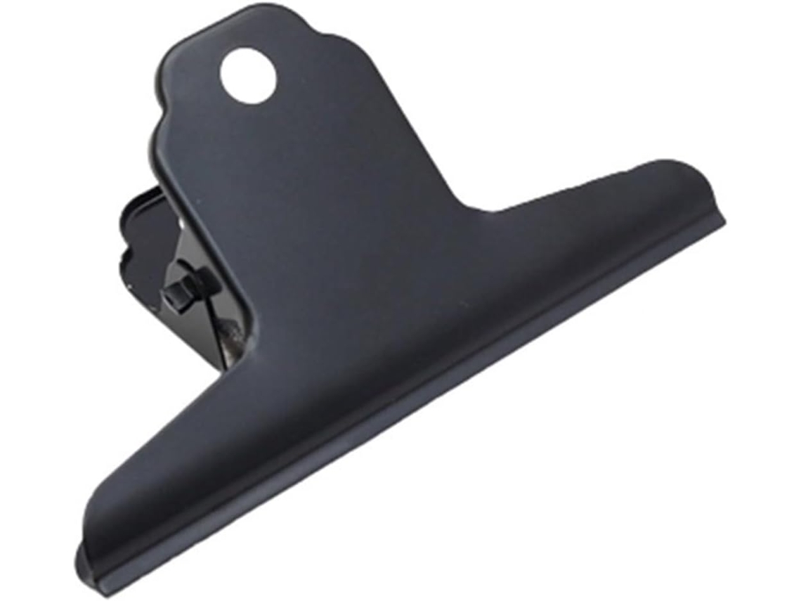 Conjunto De 2-clips Grandes Pasta 10cm Com Clips Papel Seda Prateados E Metálicos Preto
