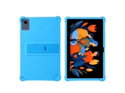 Capa Para Tablet Lenovo Idea Tab Plus Tb361fu, Em Silicone Macio Com Suporte Ajustável, Resistente A Impactos Azul Claro Hexinyigjly