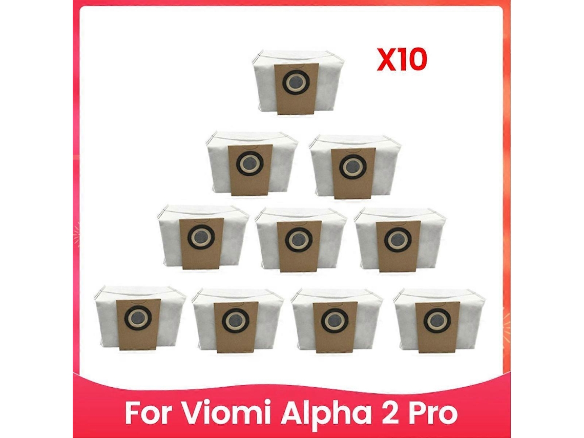 Conjunto De 10 Sacos De Tecido Não Tecido Para Aspirador Robô Alpha 2 Pro