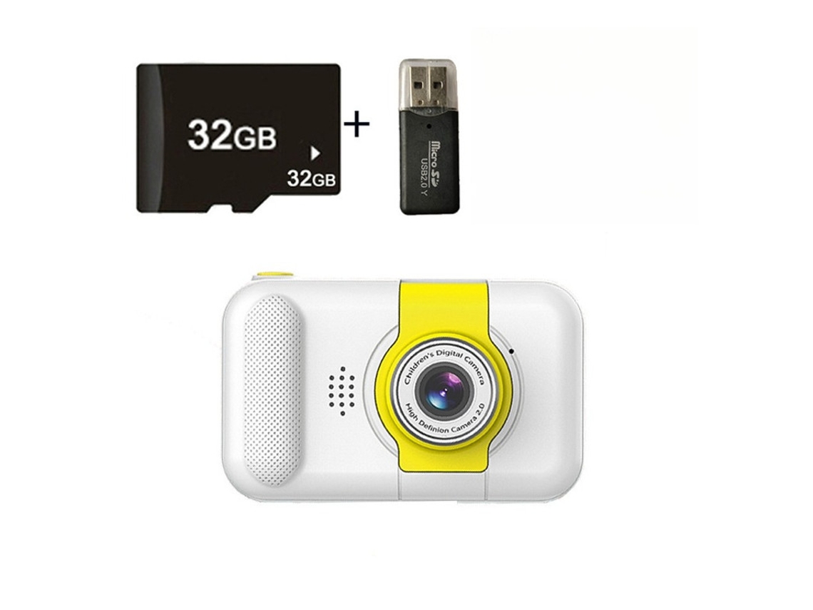 Câmera infantil HD 4000W Pixel 24 polos IPS tecido com lente flip-up 32g branco Yizhood