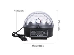 Luz de Palco Dmx512 Led Controle Remoto 6 Canais para Festa Disco DJ Club | S/MARCA
