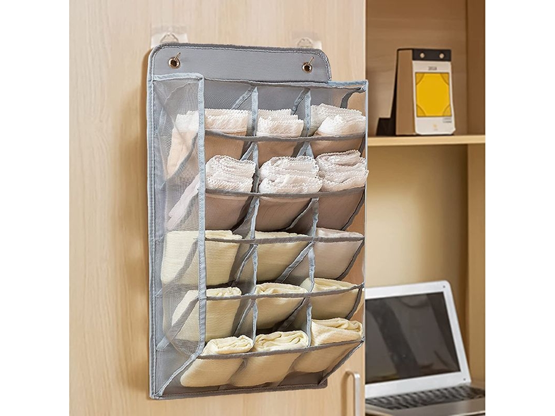 Organizador Nova Line de Lingerie para Armário, 3D, Oxford, Bolsos de Malha Nylon