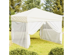 Vidaxl Tenda Para Festas Dobrável Com Paredes Laterais 3x3 M Creme