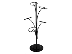 Suporte de Chapéus Nova Line de Metal com 5 Ganchos Circulares para Exibir Preto