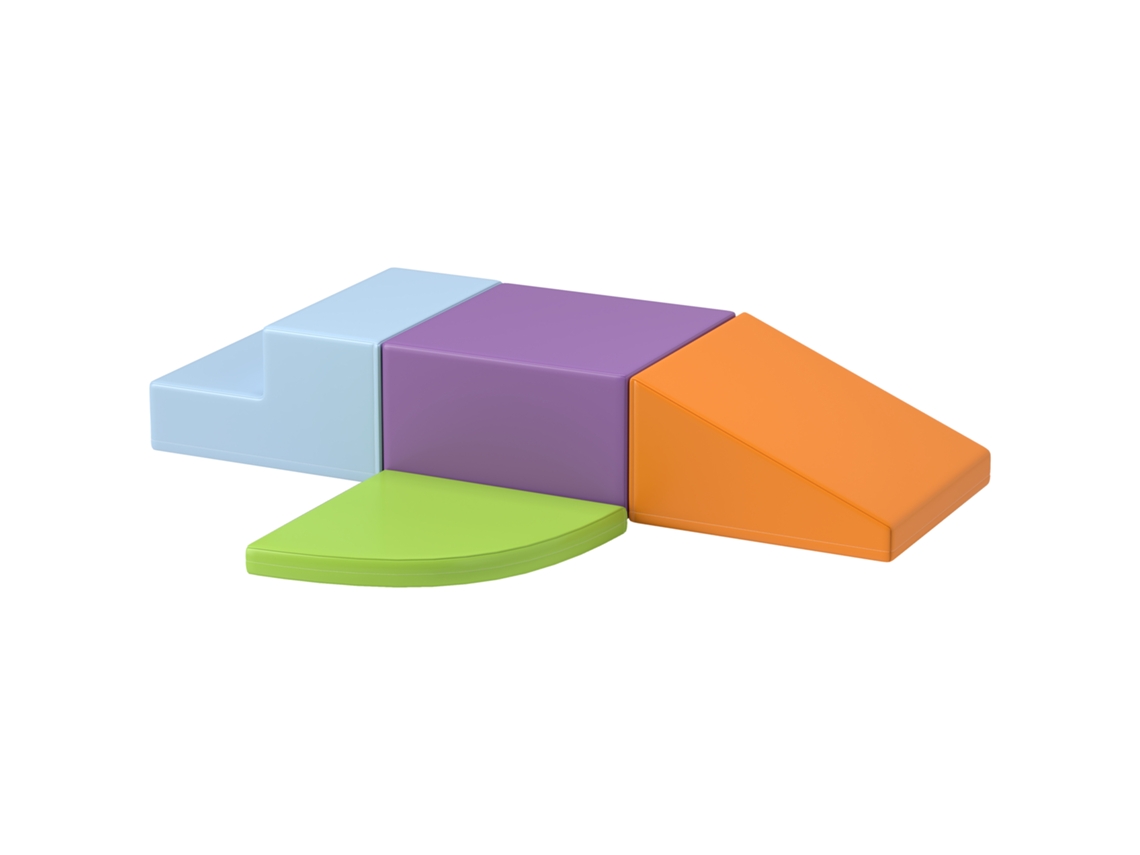 Blocs De Construction Xl - Modules De Motricité - Espuma Epe Polyuréthane, Verde Laranja Roxo E Azul