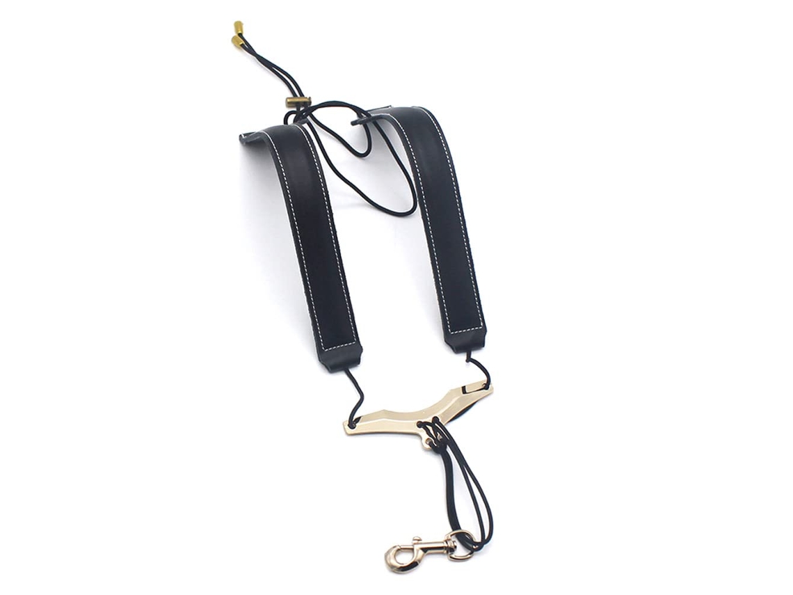 Alça de Ombro Ajustável em Couro para Saxofone Alto/tenor AQUAFORGE