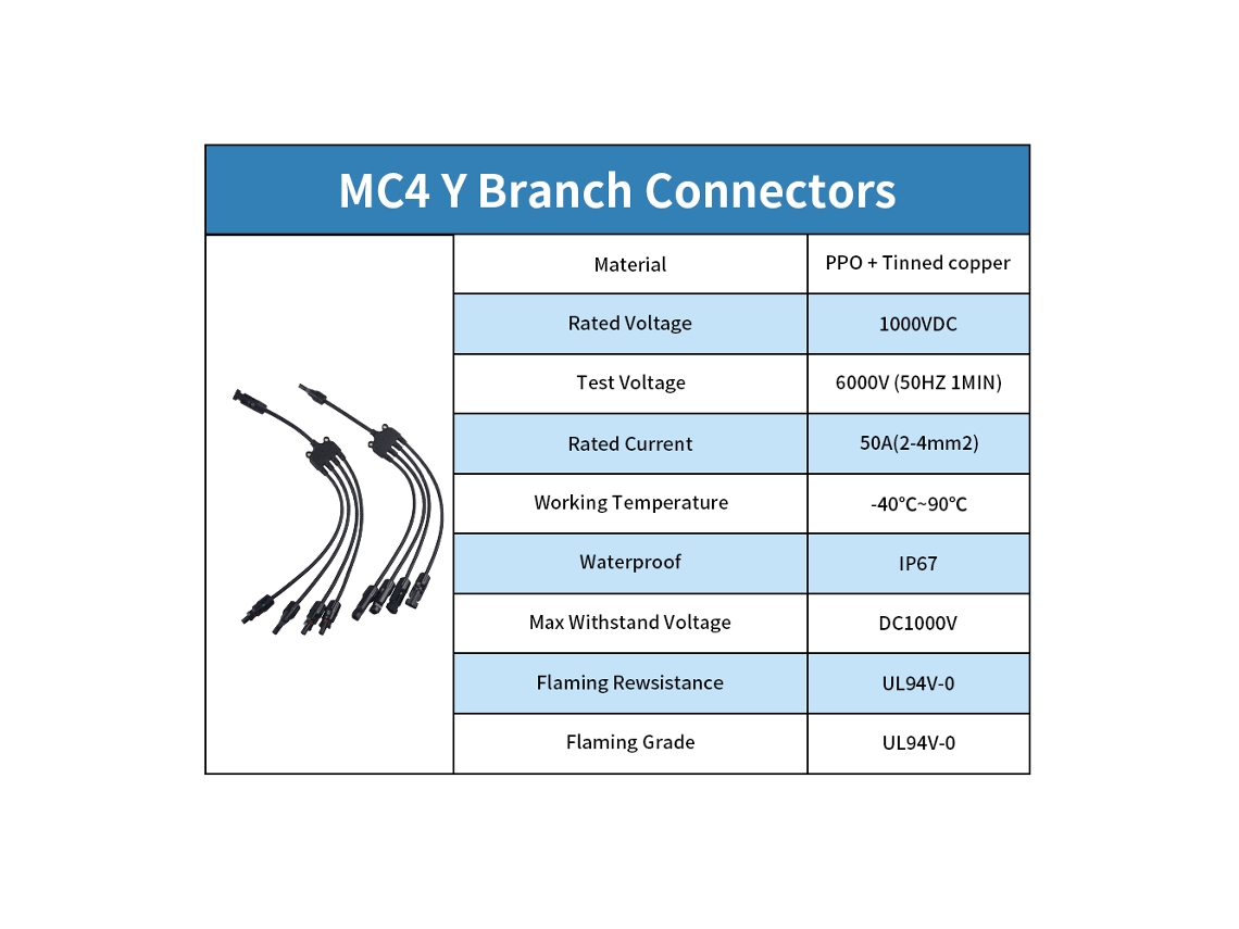 Conector Ramo Y para Painel Solar 1 para 4 S/MARCA