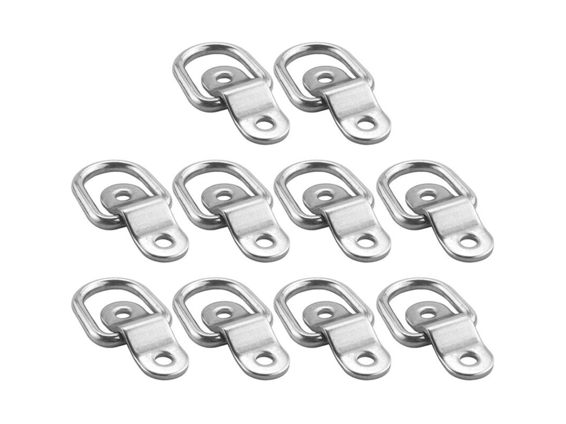 Conjunto De 10 Ganchos Amarração Em Formato D Para Carga Carros, Caminhões, Reboques, Barcos E Veículos Pesados