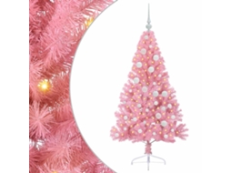 Árvore De Natal Artificial Iluminada Vidaxl Rosa Pvc (120 Cm)