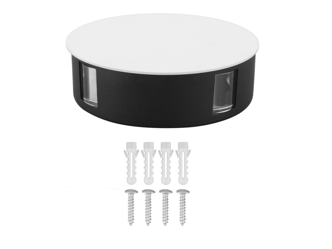 Lâmpada de Parede Led Redonda Moderna 4 Lados 12w Alta Luminosidade Impermeável Branca | S/MARCA