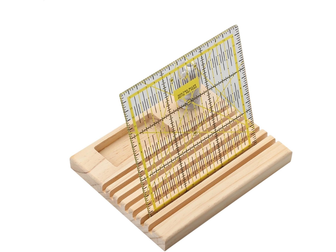 Suporte De Madeira Para Régua– Organizador De Mesa Durável Réguas E Artigos De Papelaria| Design Em Natural,