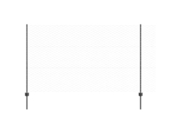 Conjunto 1 Painel De Cerca Vidaxl Cinzento Aço (100 X 1,4 M)
