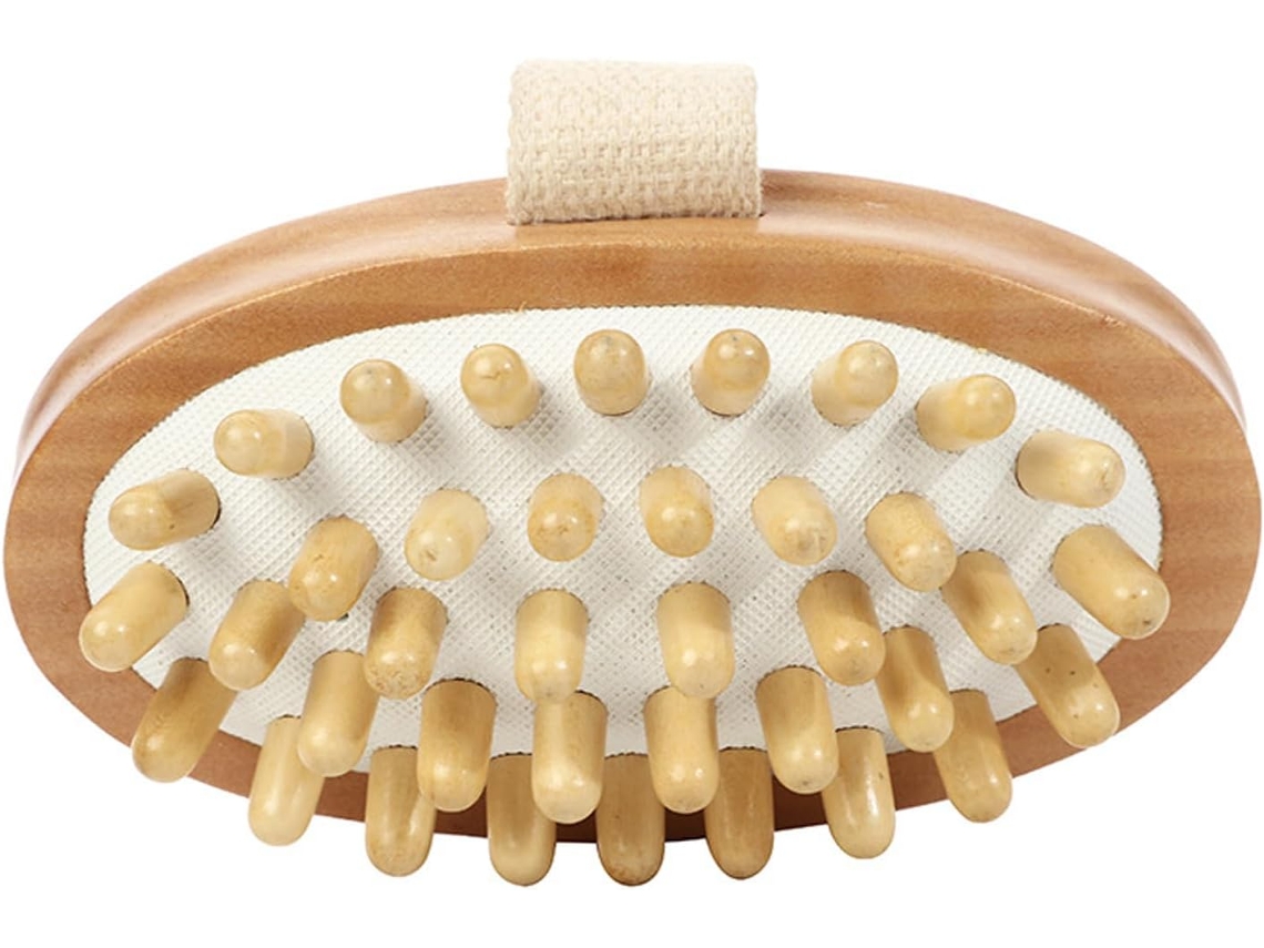 Escova De Massagem Corporal Completa | Para Escovar E Massagear Pente Massageador Madeira Suave Relaxamento, Viagens