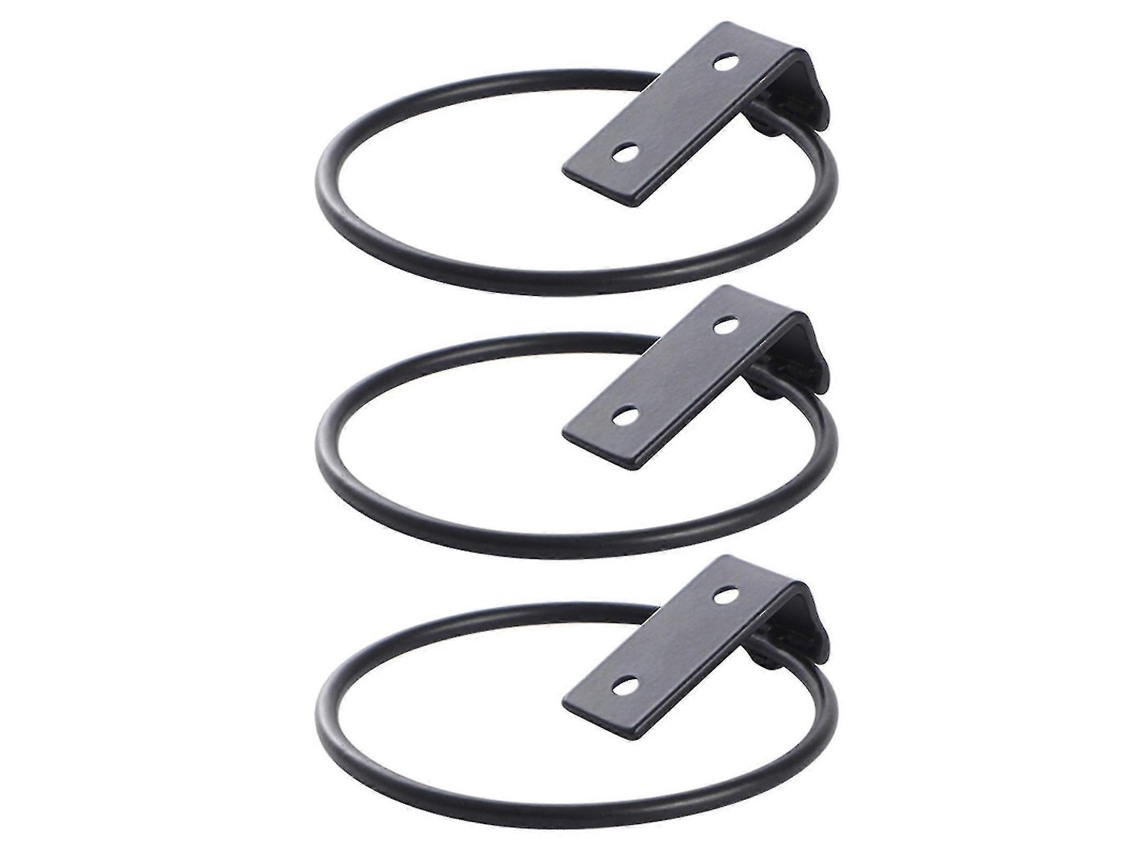 Conjunto de 3 Anéis Suporte para Vasos Flores, Ganchos de Metal para Parede, Suporte Dobrável para Vasos BRILVIBERA