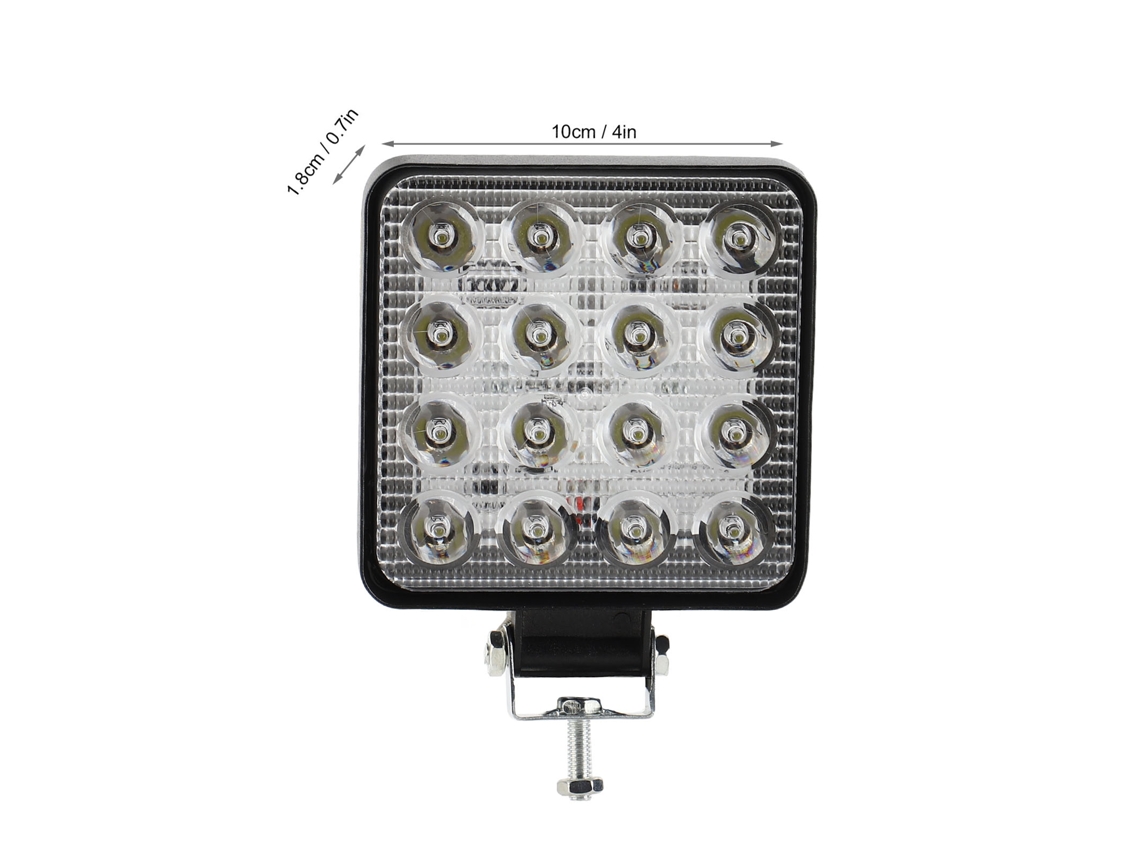 Luz Led Quadrada 4 Polegadas 48w 3000lm Ip67