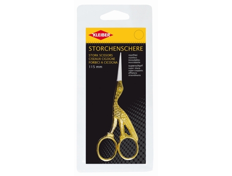 Tesoura Cegonha KLEIBER Comprimento: 115 Mm Ouro