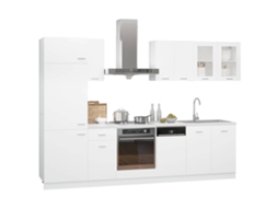Conjunto de 8 armários de cozinha em madeira Lyon Branco, exclusivo da MAISON.