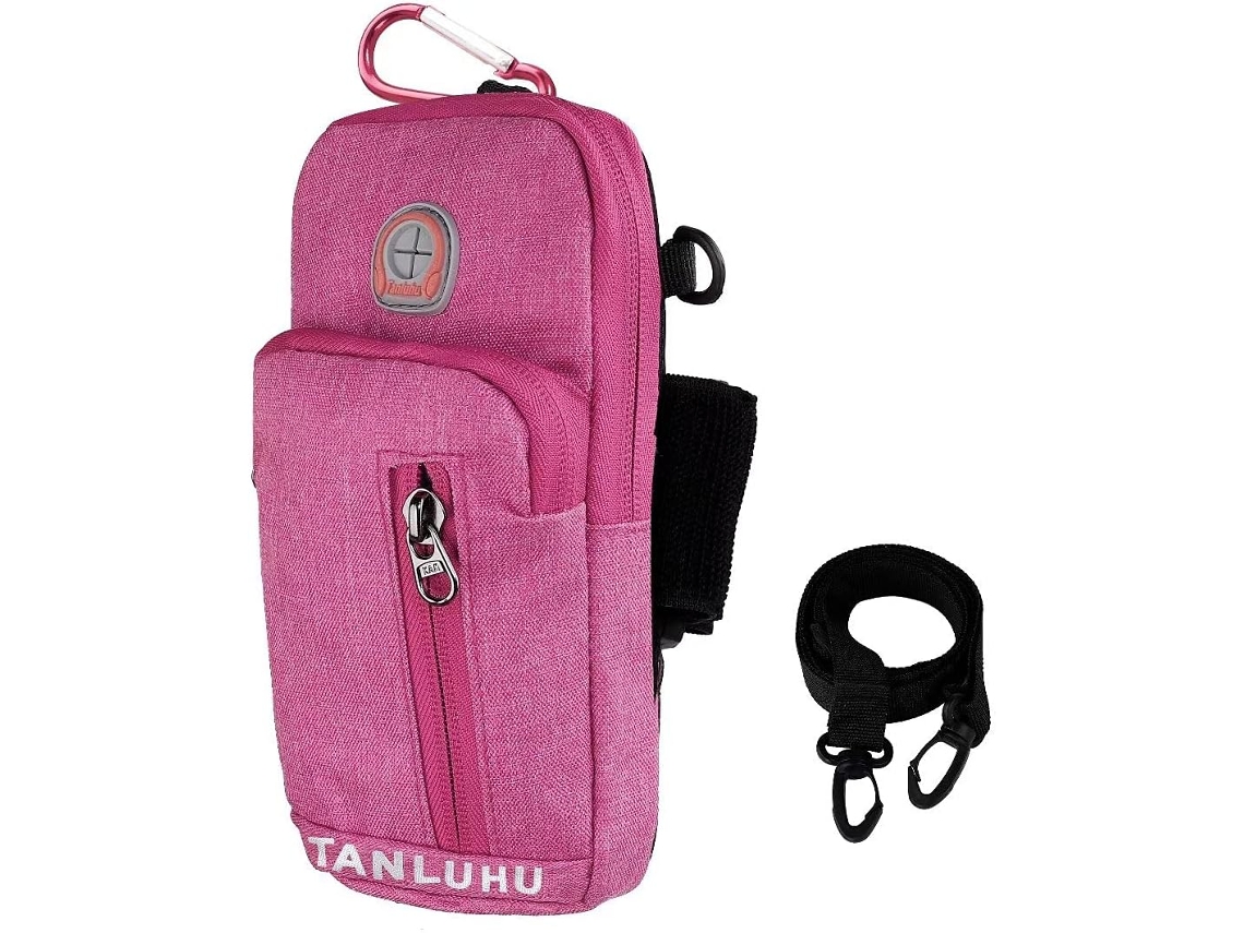 Bolsa De Braço Esportiva Universal (rosa-vermelha) Ajustável, Zqkla