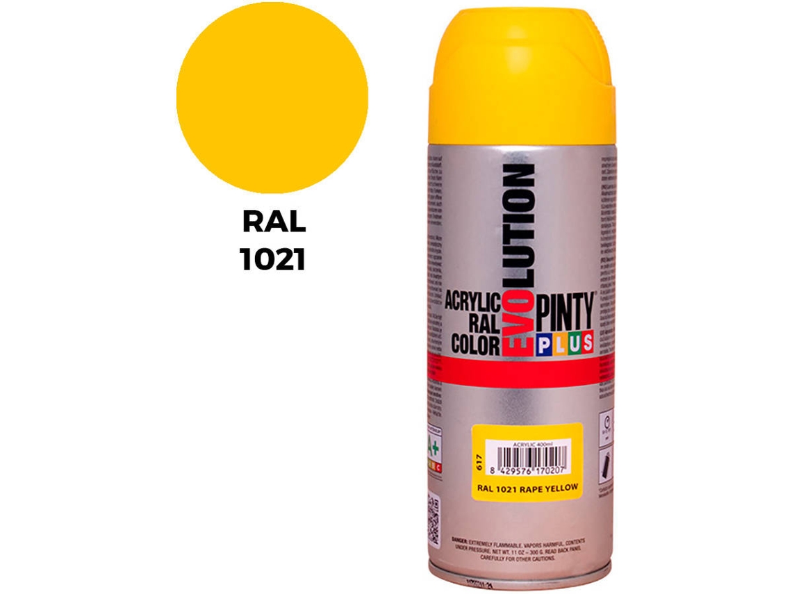 Spray Ral Pinty Plus 1021 Amarelo Cadmio 400Ml.