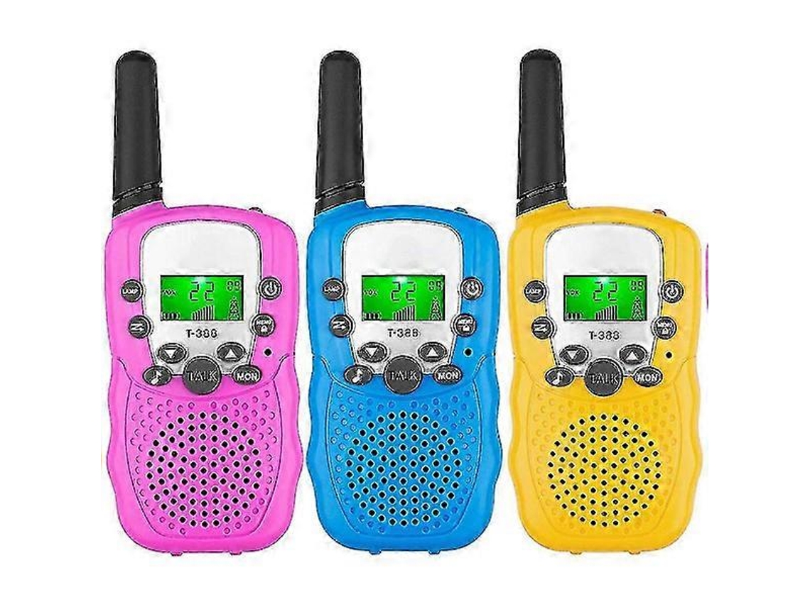 Walkie Talkies Infantis, Pacote Com 3 Unidades, Alcance De 4,8 Km Com Lanterna Lcd Retroiluminada. PENGDSJE
